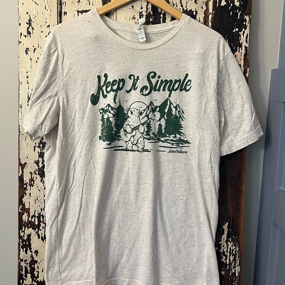 Keller Williams Keep It Simple Tour oatmeal tri blend T-shirt. Unisex XL